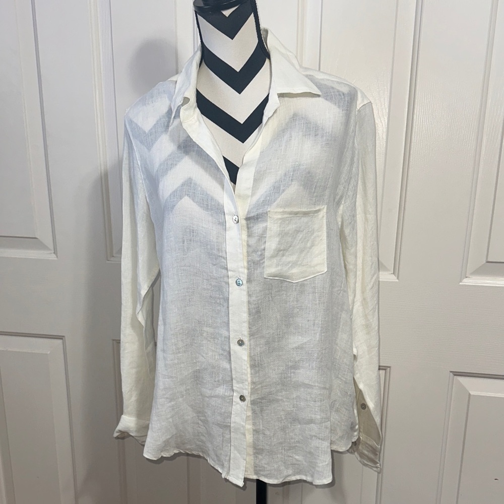 Fidelity Cream Casual Button Down Shirt